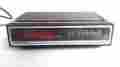 0107-61 Spartus Vintage Alarm Clock Radio Faux Wood Red Digital Display Am Fm