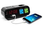 049353976143 Sharp Digital Alarm Clock With Power Outlets And