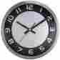 2253sb Timekeeper Brushed Metal Round 9 Wall Clock Black Silver Face 019647322536