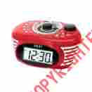 Ce1100r 3-mode Akai New Retro Lcd Alarm Setting Clock Radio With Line-in Function Red