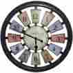 36014 Westclox Round Colored Panels See-through 18 Clock 844220006936