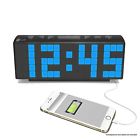 43213-13078 Hdi Audio Large Display Blue Led Digital Alarm Clock Radio