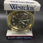 47256 Westclox Baby Ben Quartz White Luminous Battery Alarm 077413472564