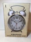 4897017374189 Crosley Vintage Metal Alarm Clock Polished Silver