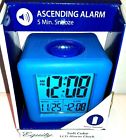 550150782 70913 Equity By La Crosse Soft Cube Lcd Battery Operated Travel Alarm Clock New-blue 047404709139