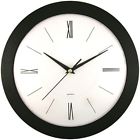 6437 Timekeeper Round Roman 12 Black Wall Clock 019647064375