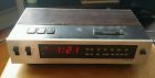 680-3378 680-3776 General Electric 80s Retro Jcpenny Fm Am Led Digital Clock Radio Red Black Chrome