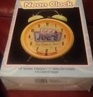 687484 Ravina Clock Company Twin Bell Neon Alarm Blue Eat At