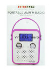 710244220248 Crosley Brookstone Songbird Portable Am Fm Radio Alarm Clock Battery Pink