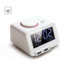 710359246775 Homtime Alarm Clock With Usb Charger And Thermometer White