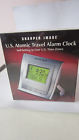 Oe001 780352309777 Sharper Image Travel Alarm Atomic Clock Temp