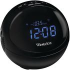 81013 Clock Display Radio .7 Black Blue Bluetooth Westclox Led