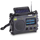 885344585051 Unbranded Dynamo Solar Powered Black Radio Military Style