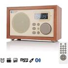945000374 Wooden Digital Speaker With Bluetooth Fm Radio Alarm 4897075449300