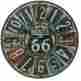 98266 Taylor 22 Route 66 Metal Clock Wllic 077784021859