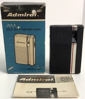 Pr-251 Admiral Am Solid State Portable Radio Model With Original Box Video