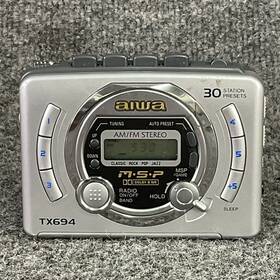 Hs-tx694 Aiwa Vintage Dolby Portable Fm/am Stereo Radio Cassette Player Silver Hs-tx694 Aiwa Vintage Dolby Portable Fm/am Stereo Radio Cassette Player Silver