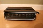 7-4305f Alarm Radio 1970s Clock Flip General Ge Electric Fm Tested Vintage