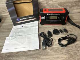 Ambient Weather 816982010407 Adventurer Emergency Radio Light Solar Crank Battery Tested Ambient Weather 816982010407 Adventurer Emergency Radio Light Solar Crank Battery Tested