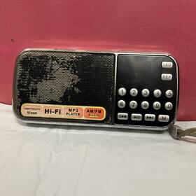 Sh-102am Aocome Portable Mini Am Fm Radio Black Speaker Mp3 Music Player - Tested