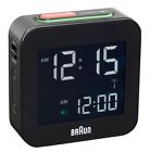 Bnc008 Quartz Alarm Lcd Clock - Black Braun