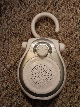 644633 Brookstone Am/fm Shower Radio