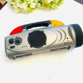 A700 Brookstone Silver Emergency Radio/flashlight With Handle Prepardeness Camping