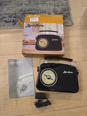 Byron Statics 313056930987 Portable Radio Am Fm Vintage Retro With Built In Speakers
