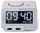 C1-white Homtime Alarm Clock For