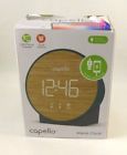 Ca-8mw Capello Compact Digital Dual Alarm Clock With Usb Charger Wood