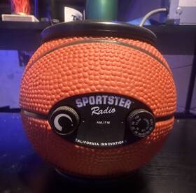 California Innovations Ci-3077 Sportster Am/fm Basketball Radio Orange Headphone