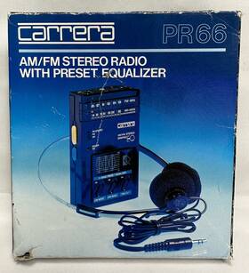 Pr66 Carrera Am/fm Stereo Radio With Preset Equalizer Headphones