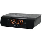 Ceu1007 Akai Dual Alarm Led Clock Fm Pll Radio W 2.4a Usb Charger Sleep Snooze 803982843173