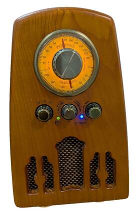Vr45 Clearclick Classic Vintage Retro Style Handmade Wooden Bluetooth With Am/fm Radio