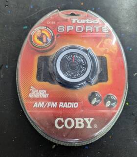Coby Cx-84 Am/fm Sports Radio Wristwatch Portable Tuner