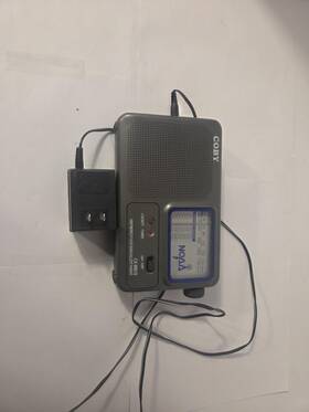 Cx-wb15ac Coby Am/fm Weather Alert Radio Gray Noaa Ac Adapter Headphone Jack