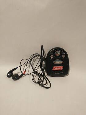 Coleman 079611409366 Fm Auto Scan Radio And Flashlight 2003 With Headphones Earbuds Not Working
