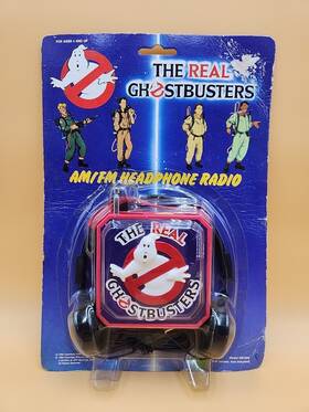 Gb1803 Concept 2000 Vintage The Real Ghostbusters Am/fm Headphone Radio