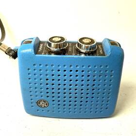 Mc-70 Concorde Mini Pocket Transistor Radio Band Am 60 S Vintage Blue 3.5 Inch For Repair