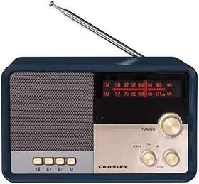Cr3036d-nv Crosley 710244241915 Tribute Vintage Am/fm Bluetooth Radio Navy