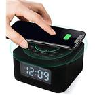 D2qiblack201804 Homtime New Wireless Alarm Clocks Charging Radio With 6970100250978