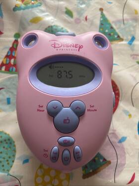 Disney 749720000753 Princess Am/fm Radio Pink Missing Headphones 2003 Gb2