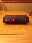 Cr100b Display Vintage Clock Radio Electric Model Digital Sonic Red Fm Cr100b Display Vintage Clock Radio Electric Model Digital Sonic Red Fm