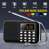 Do656066 Mini Digital Portable Am Fm Radio Speaker Telescopic Antenna Earphone