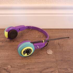 Dsi 44730 1993 La Rock Am/fm Lightweight Headphone Radio Purple Teal