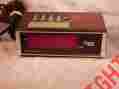 E521 Cosmo Time Vintage Solid State Alarm Clock Model Faux Wood
