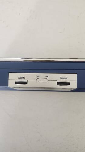 0223 Eddie Bauer Freeman Fm Compact Blue Radio Used Great Condition