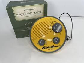 0950 Eddie Bauer Am/fm Splash Proof Outdoor Radio Yellow Battery Operated