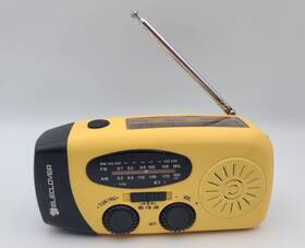 Md088s Eleclover Emergency Portable Radio Am/fm Weather Band Flashlight Rechargeable Solar Crank