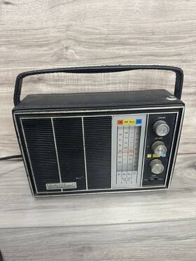 4b14r Electro Brand Electro-brand Am/fm/air/police Vintage Htf Portable Radio-no Antenna. Works